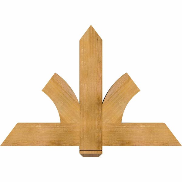 Ekena Millwork Redmond Rough Sawn Timber Gable Bracket, Western Red Cedar, 48"W x 32"H x 4"D x 6"F, 16/12 Pitch GBW048X32X0406RED00RWR - main